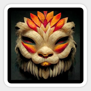 Lion Mask Sticker